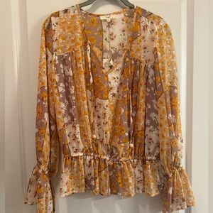 Boutique floral sheer top